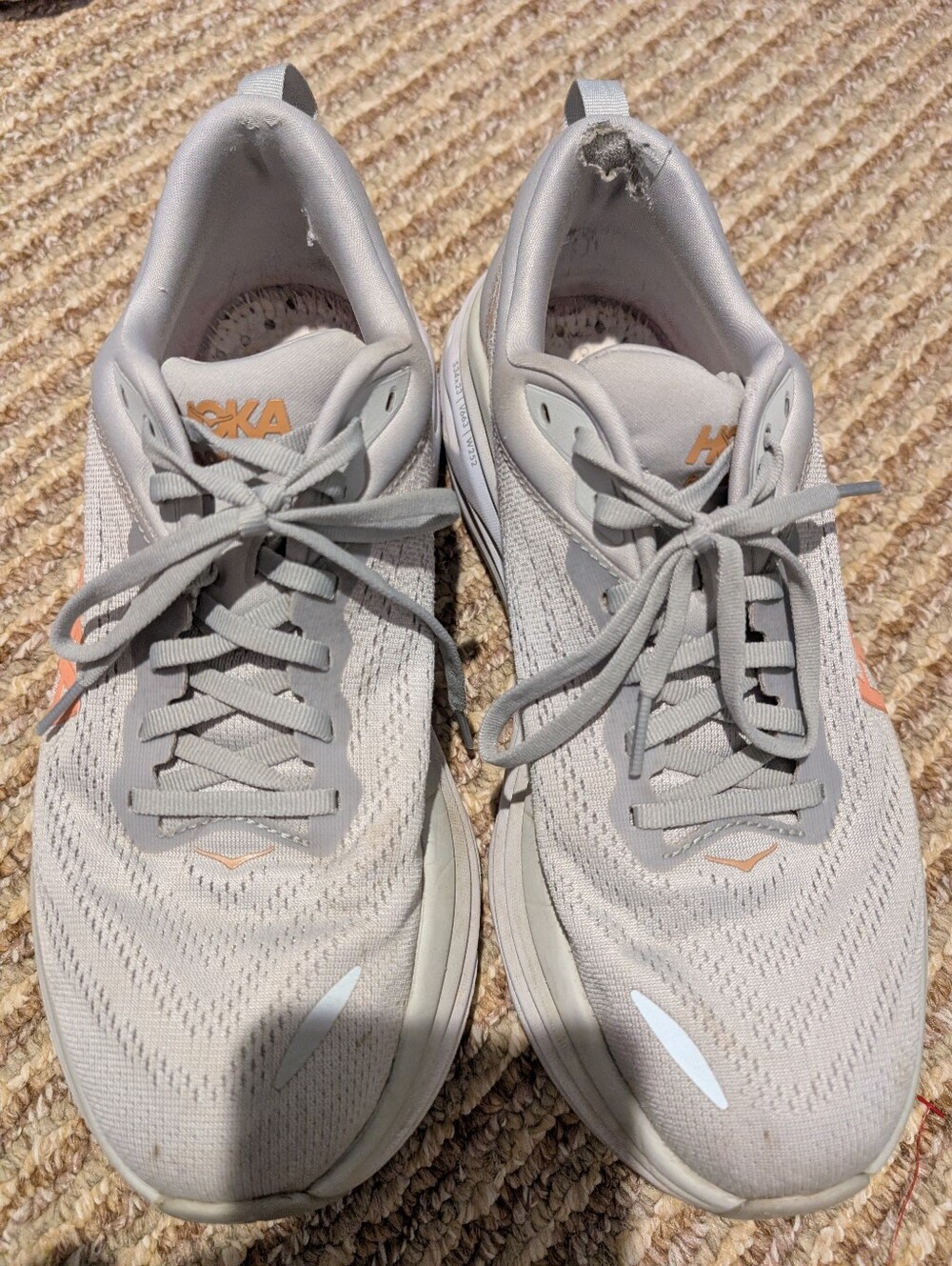 ✨MOVING SALE THIS WEEK ONLY✨ Hoka Bondi 8 Grey And Peach